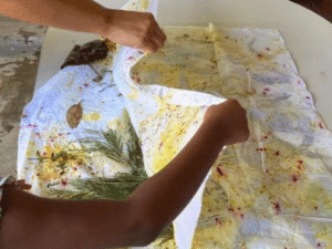 Atelier d’impression végétale à La Réunion