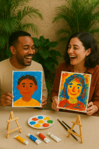 Atelier peinture team building : peins ton collègue !