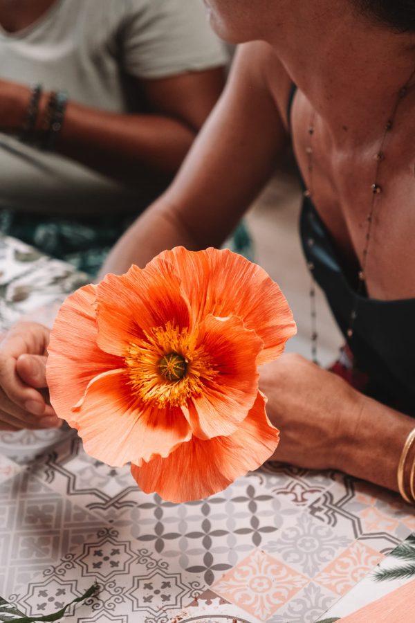 Atelier fleur en papier team building ou EVJF