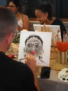 Challenge peinture : peins ton collègue ou +1  !